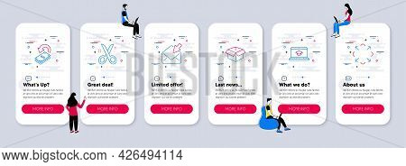 Vector Set Of Line Icons Related To Website Education, Cashback And Scissors Icons. Ui Phone App Scr
