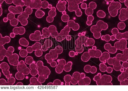 Artistic Beautiful Many Biological Cells Computer Graphics Backdrop Illustration