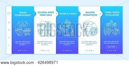 Fundraising Appeal Ideas Onboarding Vector Template. Responsive Mobile Website With Icons. Web Page 