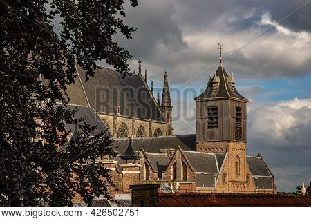View From Leiden's Fortress On Hooglandse Church Tower, Leiden, Netherlands