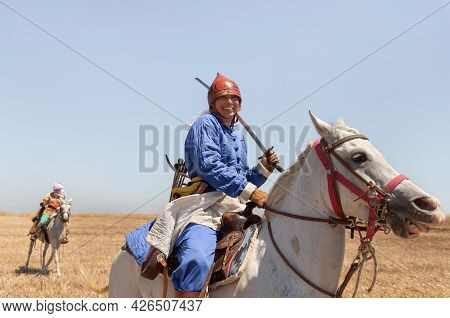 Tiberias, Israel, July 02, 2021 : Horse Warrios - Participant In The Reconstruction Of Horns Of Hatt