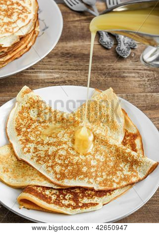 Pannkakor med honung
