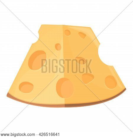 French Cheese Icon Cartoon Vector. Swiss Cheddar. Head Cheese Slice