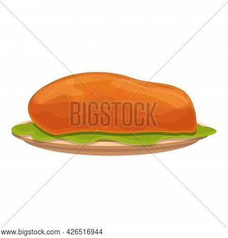 Cooked Meat Icon Cartoon Vector. Steak Food. Beaf Roast Cooked