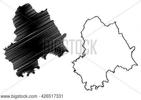 Gifhorn District (federal Republic Of Germany, Rural District, State Of Lower Saxony) Map Vector Ill