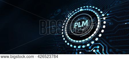 Plm Product Lifecycle Management System Technology Concept. Technology, Internet And Network Concept