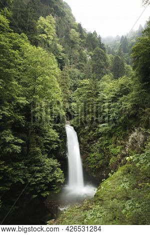 Rize Camlihemsin Palovit Falls, Turkey, Waterfall View