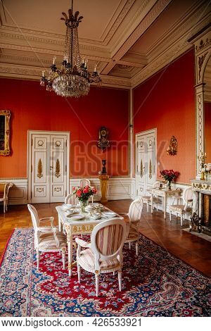 Velke Brezno, Czech Republic, 26 June 2021: Neo-renaissance Chateau Velke Brezno, Castle Interior, B