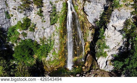 Mountain Landscape In National Park Theth In The Albanian Alps.