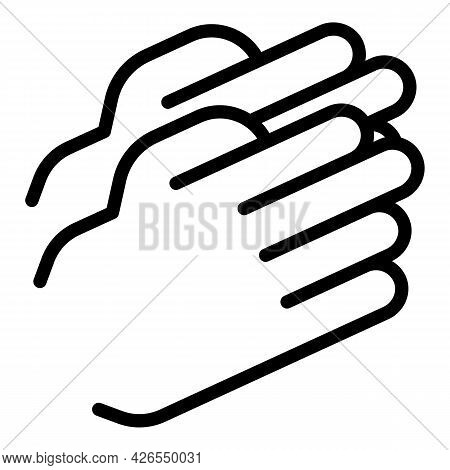Handclap Icon Outline Vector. Hand Clap. Encourage Applause