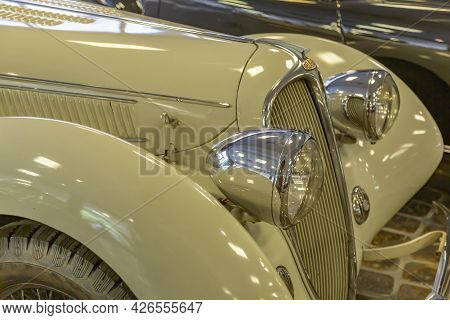 Rare Retro Automobile Of The Past Century In The Vehicle Museum