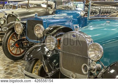 Rare Retro Automobile Of The Past Century In The Vehicle Museum