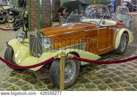 Rare Retro Automobile Of The Past Century In The Vehicle Museum