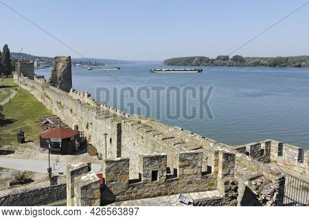 Ruins Of Smederevo Fortress In Town Of Smederevo, Serbia
