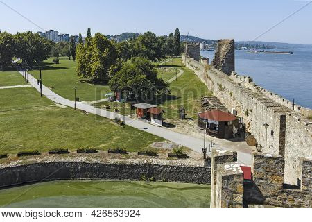 Ruins Of Smederevo Fortress In Town Of Smederevo, Serbia