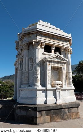 La Orotava, Tenerife, Spain-01 January 2020, Family Mausoleum In Rhe Garden Jardines Del Marquesado 