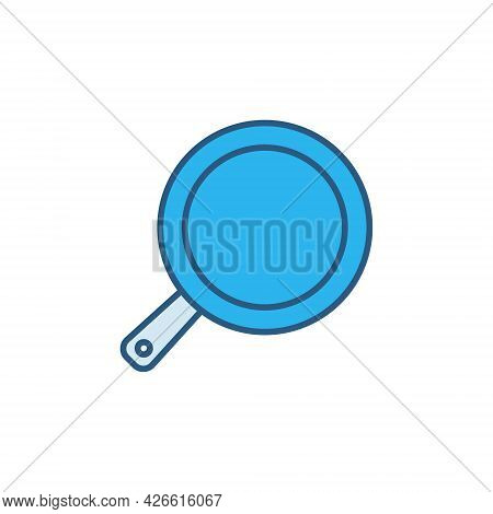 Pan Vector Concept Blue Icon - Frypan Colored Sign