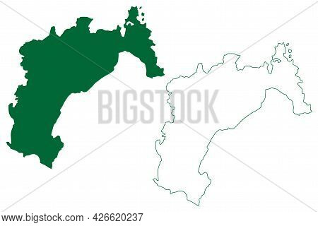 Dausa District (rajasthan State, Republic Of India) Map Vector Illustration, Scribble Sketch Dausa M