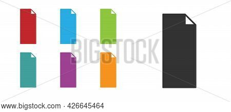 Black Grip Tape On A Skateboard Icon Isolated On White Background. Set Icons Colorful. Vector