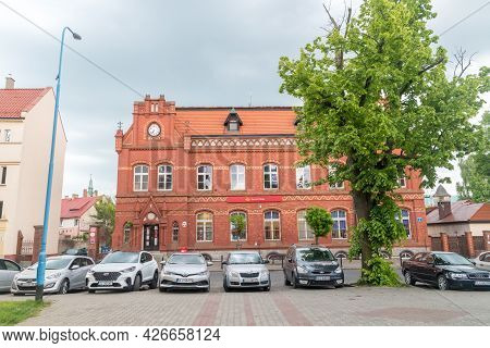 Lubin, Poland - June 1, 2021: Post Office In Lubin.