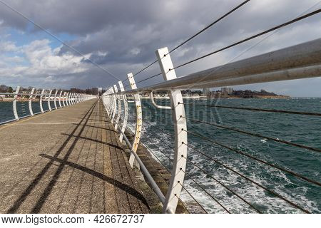 Ogden Point Breakwater Pier In Victoria, British Columbia, Canada