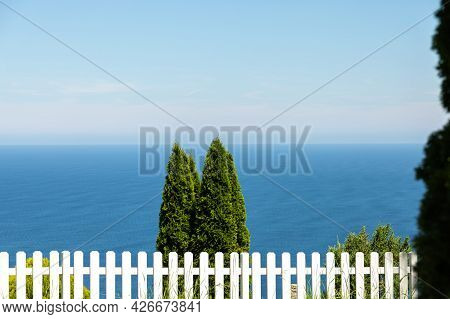 Landscape Of The Cantabrian Sea Blurring The Horizon From The Viewpoint Of San Juan De Gastelugatxe 
