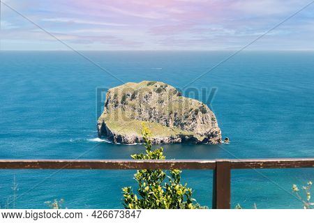 Landscape Of The Cantabrian Sea Blurring The Horizon From The Viewpoint Of San Juan De Gastelugatxe 