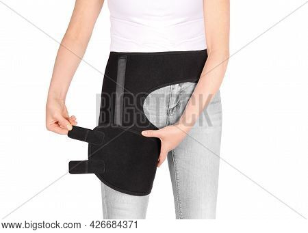 Hip Support Brace. Bandage Protector On The Hip Joint. Medical Compression Underwear. Groin Wrap.for