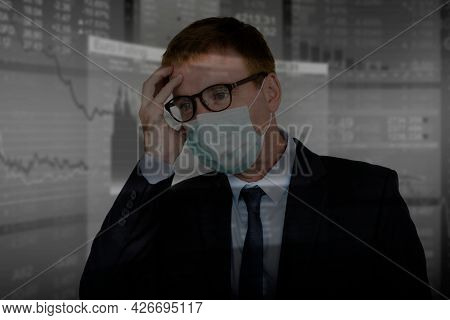 Businessman in a financial crisis due to the coronavirus outbreak