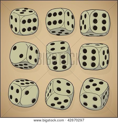 Styl Vintage zestaw - wektor kości