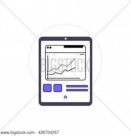 Data Analytics Icon Vector Illustration. Icon For Mobile Technology.