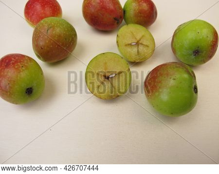 Apple Fruits From The Service Tree, Sorbus Domestica