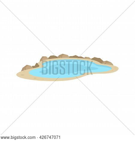 Water Lake Icon. Flat Illustration Of Water Lake Vector Icon Isolated On White Background