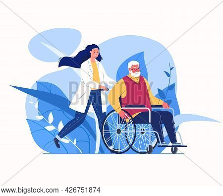 Help For Elderly. Organization For Care Of Disabled. Compassionate And Competent Solicitude. Daily N