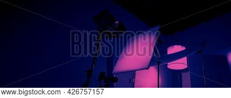 Studio Light Equipments For Photo Or Film Movie Video.