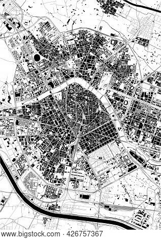 Map Of The City Of Valencia, Spain