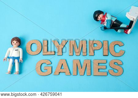 Xalapa, Veracruz, Mexico- July 8, 2021: Playmobil Female Dressed As Karateka And Playmobil Male Dres