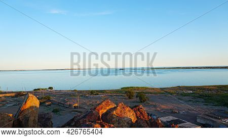 View From The Cliff To The Lake And Bay Of Bertys