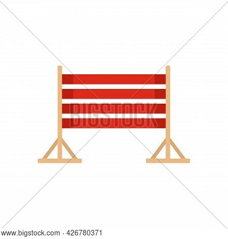 Dog Training Wood Barrier Icon. Flat Illustration Of Dog Training Wood Barrier Vector Icon Isolated 