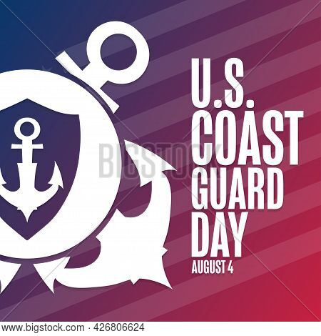 United States Coast Guard Day. August 4. Holiday Concept. Template For Background, Banner, Card, Pos