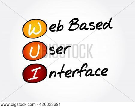 Wui - Web Based User Interface Acronym, Technology Concept Background
