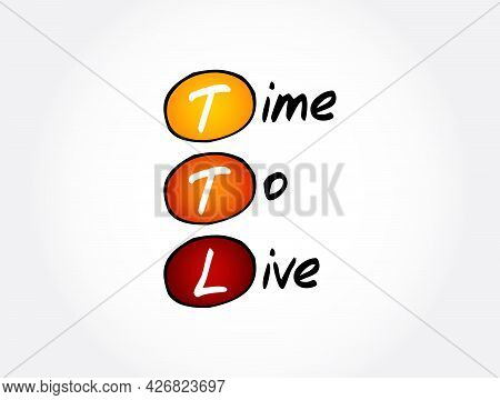 Ttl - Time To Live Acronym, Technology Concept Background