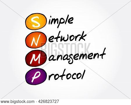 Snmp - Simple Network Management Protocol Acronym, Technology Concept Background