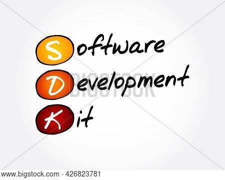 Sdk - Software Development Kit Acronym, Technology Concept Background