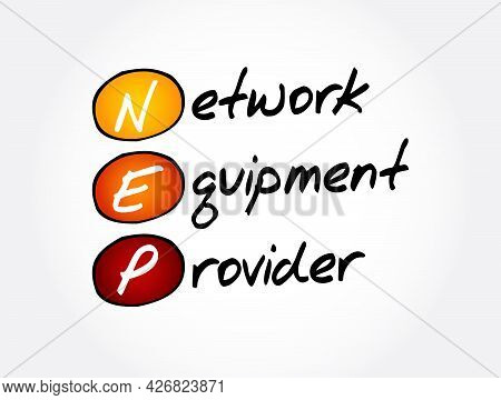Nep - Network Equipment Provider Acronym, Technology Concept Background