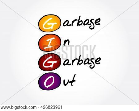 Gigo - Garbage In Garbage Out Acronym, Technology Concept Background