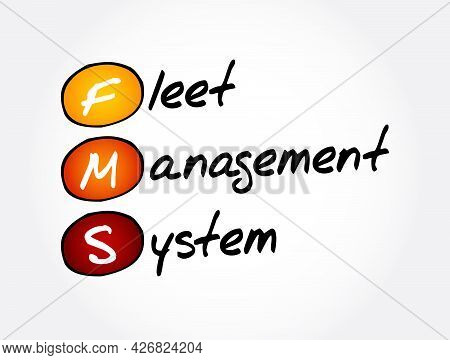 Fms - Fleet Management System Acronym, Business Concept Background