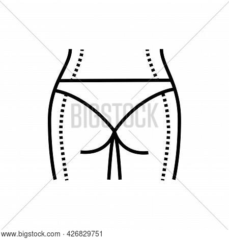 Liposuction Icon. Plastic Body Surgery Vector Illustration.