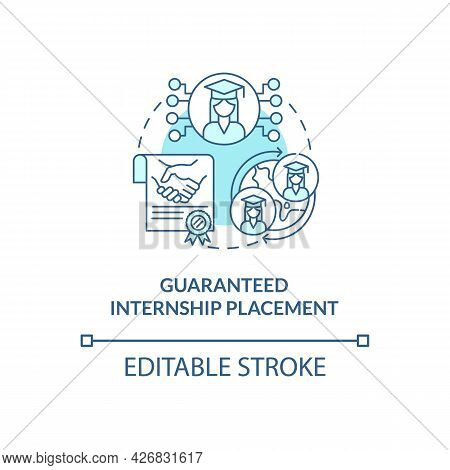 Guaranteed Internship Placement Concept Icon. Internship Program Abstract Idea Thin Line Illustratio
