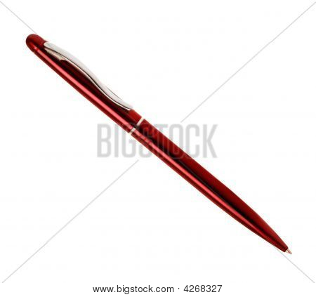 Penna rossa isolata